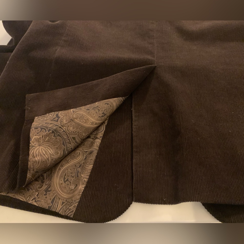 Chaps Classic Corduroy Brown Blazer 44L Minimalist Academia Office Sport Coat - Picture 14 of 14